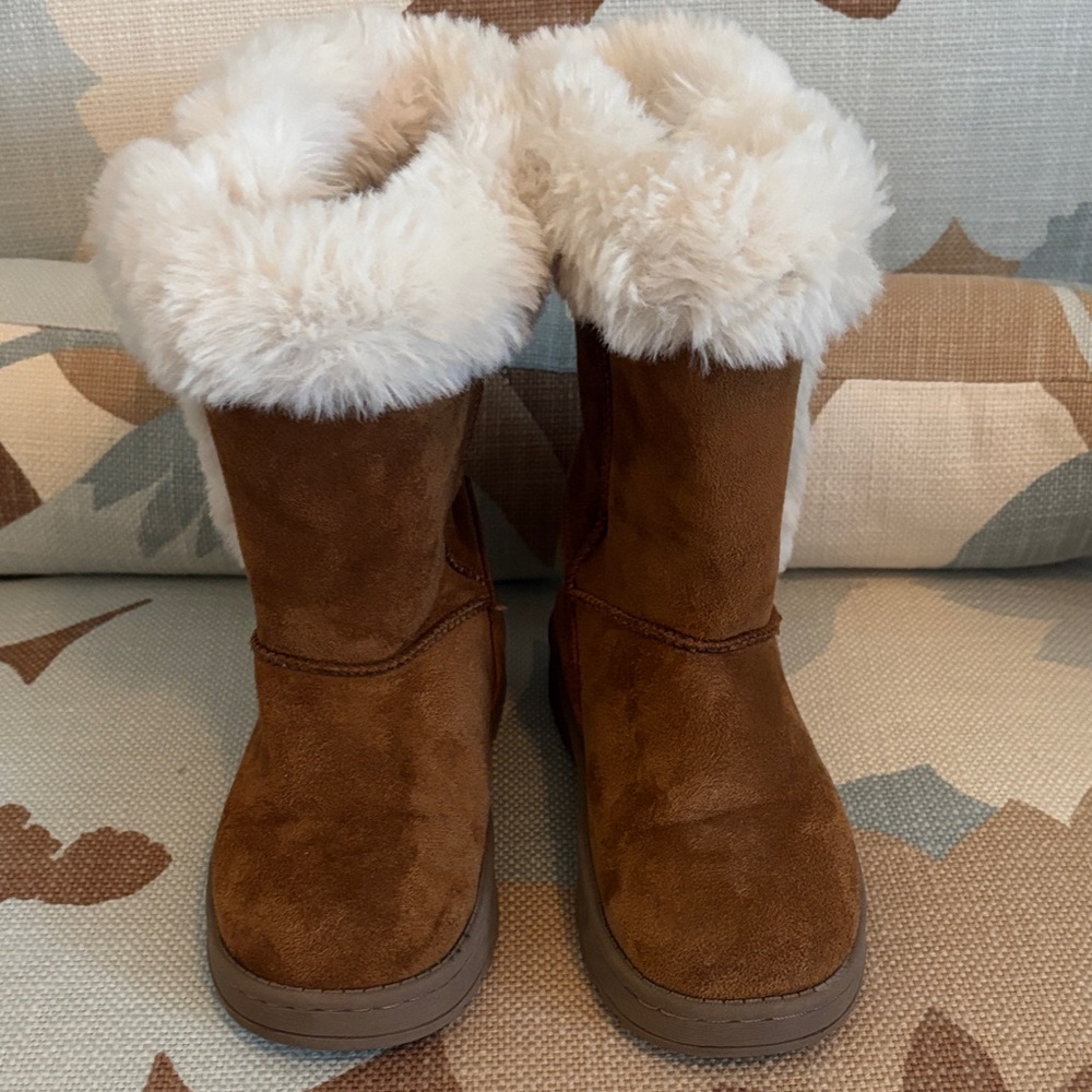 SO Kids Brown Faux Fur Lined Boots